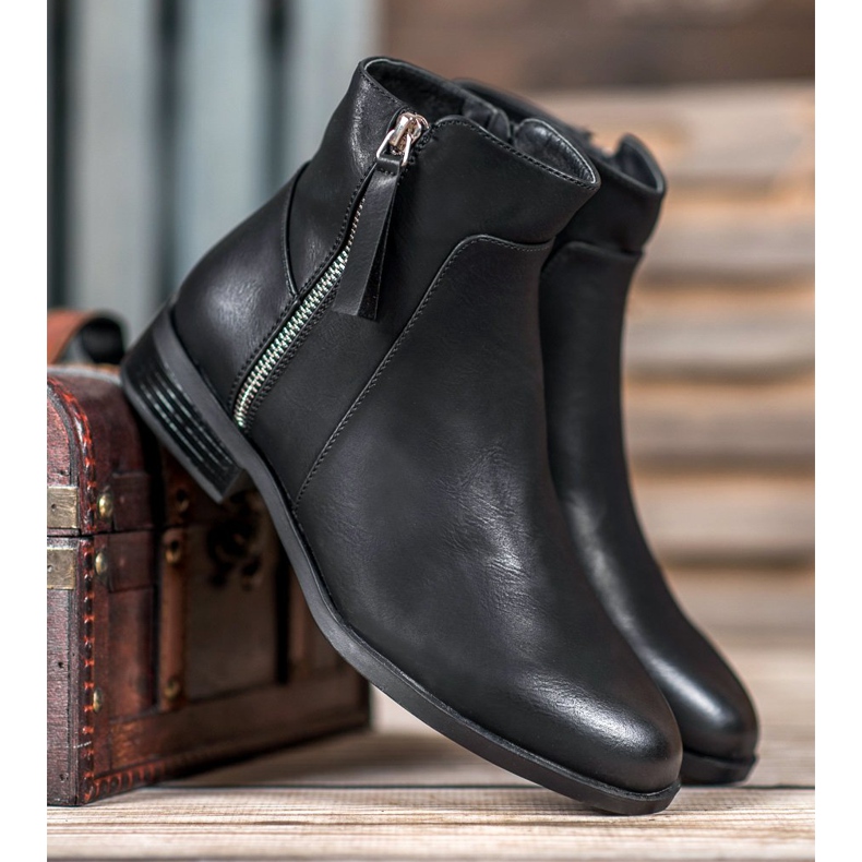 SDS Botines negros con cremallera 1 SDS Botines negros con cremallera 1