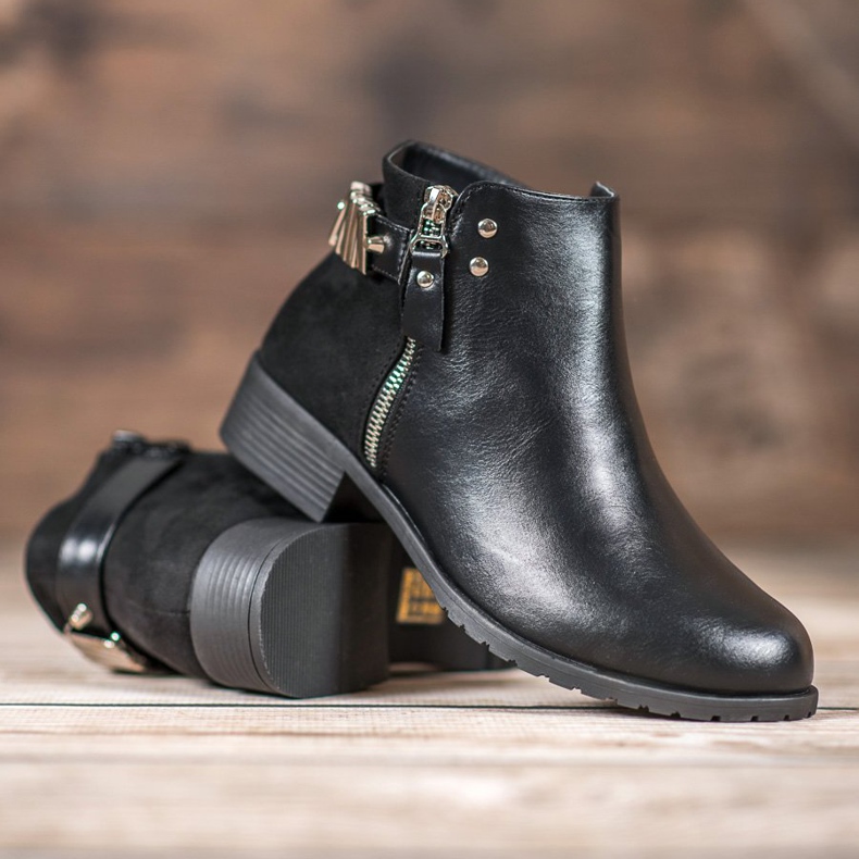Queen Vivi Botas de mujer con estilo negro 1