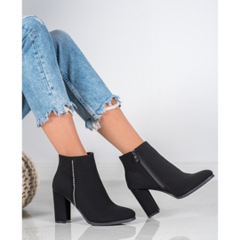 Seastar Botas mate con circonita cúbica negro 1