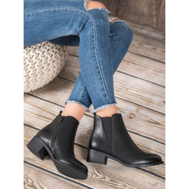 Ideal Shoes Botas clásicas con banda elástica negro 5