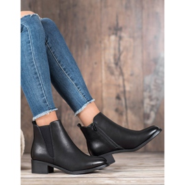 Ideal Shoes Botas clásicas con banda elástica negro 4