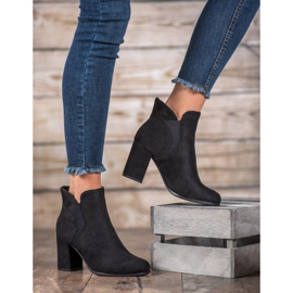 Marquiz Botines de ante sin cordones negro 5