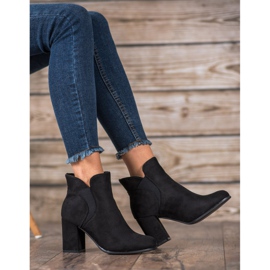 Marquiz Botines de ante sin cordones negro 3