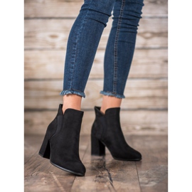 Marquiz Botines de ante sin cordones negro 4