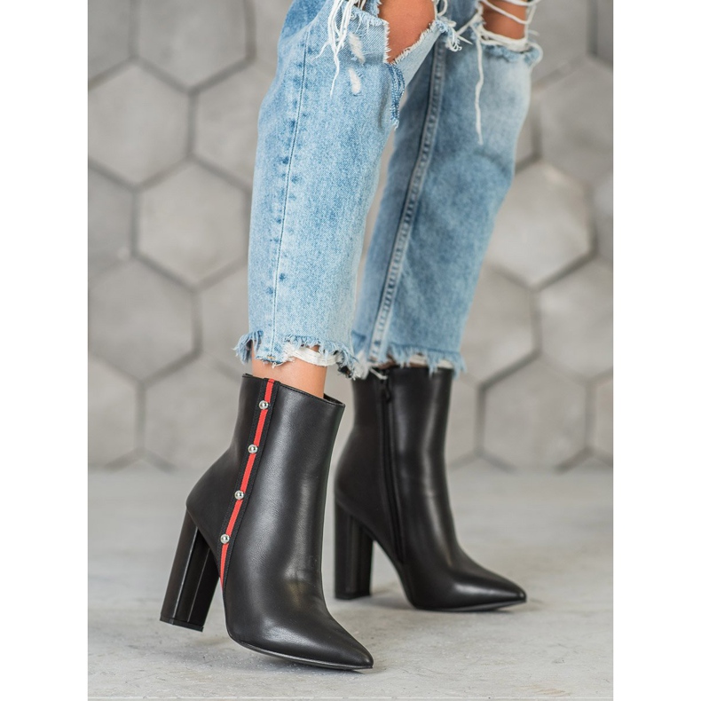 Seastar Botas altas con cinturón decorativo negro 2 Seastar Botas altas con cinturón decorativo negro 2