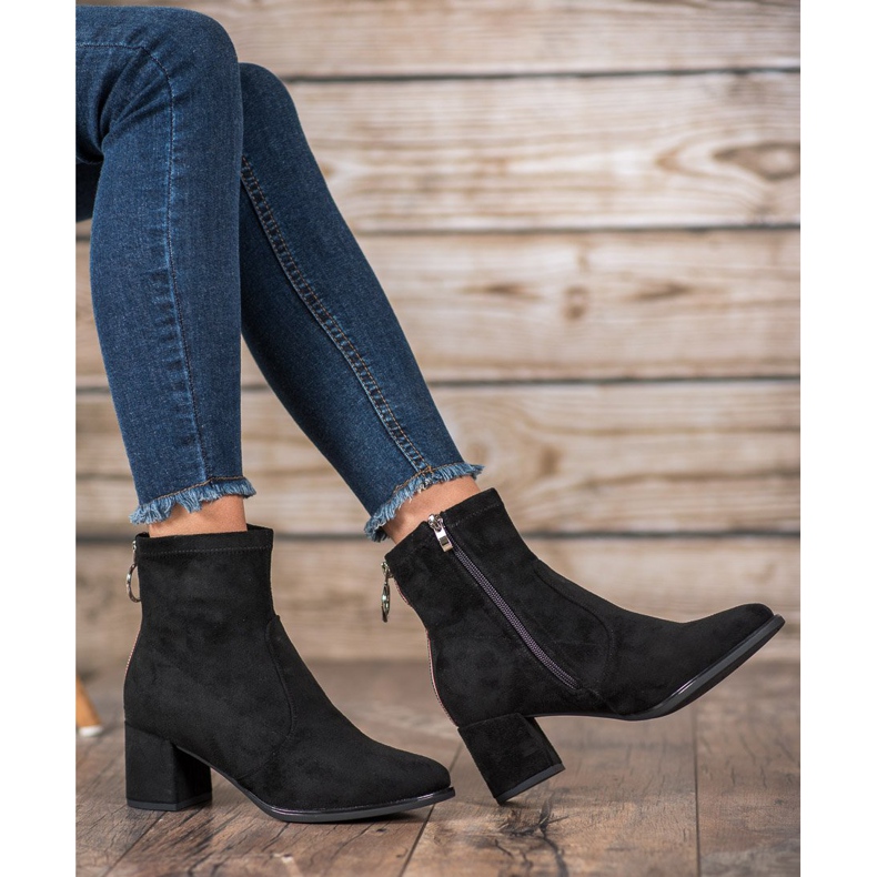 Goodin Botas con cremallera decorativa negro 2