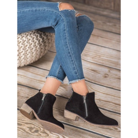 Goodin Botines de cuero con cremallera negro 5