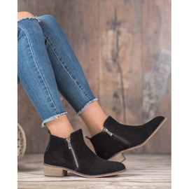 Goodin Botines de cuero con cremallera negro 4