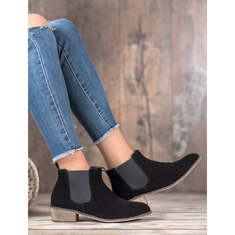 Goodin Botas Chelsea de piel negro 2