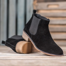 Goodin Botas Chelsea de piel negro 5