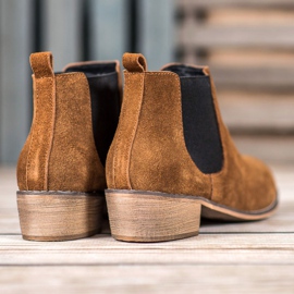 Goodin Botas Chelsea de piel marrón 1