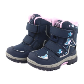 Botas American Club con membrana HL28 mariposas azul marino rosa 3
