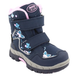 Botas American Club con membrana HL28 mariposas azul marino rosado 1