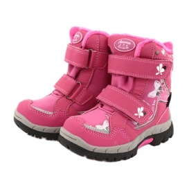 Botas American Club con membrana HL28 mariposas rosas blanco negro rosado 3