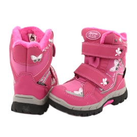 Botas American Club con membrana HL28 mariposas rosas blanco negro rosado 4