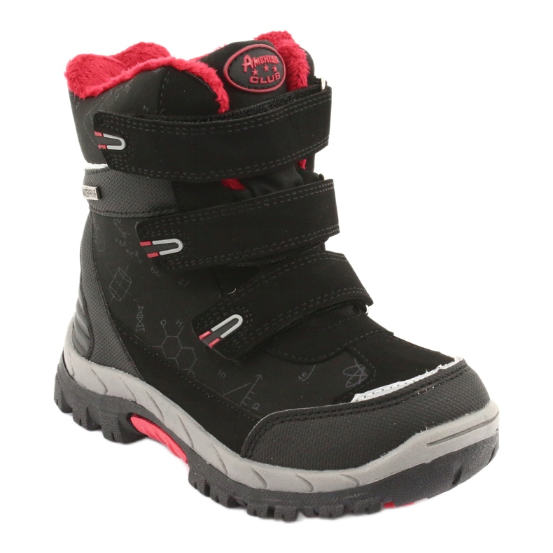 Botas softshell negras American Club HL20 con membrana negro rojo 1 Botas softshell negras American Club HL20 con membrana negro rojo 1