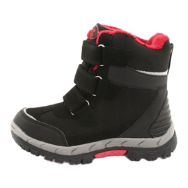 Botas softshell negras American Club HL20 con membrana negro rojo 2
