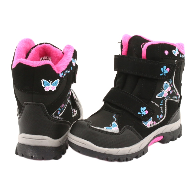 Botas American Club con membrana HL27 mariposas negras negro azul rosa 4