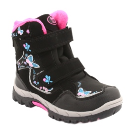 Botas American Club con membrana HL27 mariposas negras negro azul rosado 1
