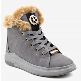 Zapatillas gris cálido TL135-3 1