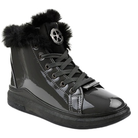 Deportivas lacadas en gris cálido TL135-7 1 Deportivas lacadas en gris cálido TL135-7 1