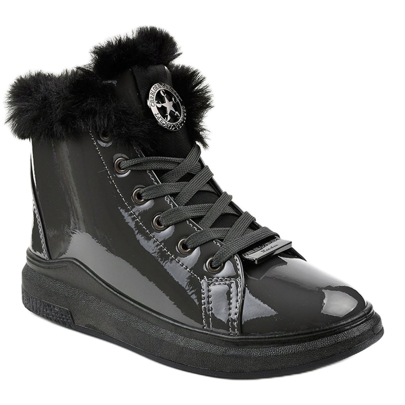 Deportivas lacadas en gris cálido TL135-7 1 Deportivas lacadas en gris cálido TL135-7 1