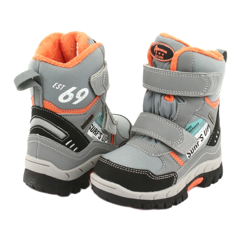 Botas American Club con membrana gris RL34 negro naranja 4
