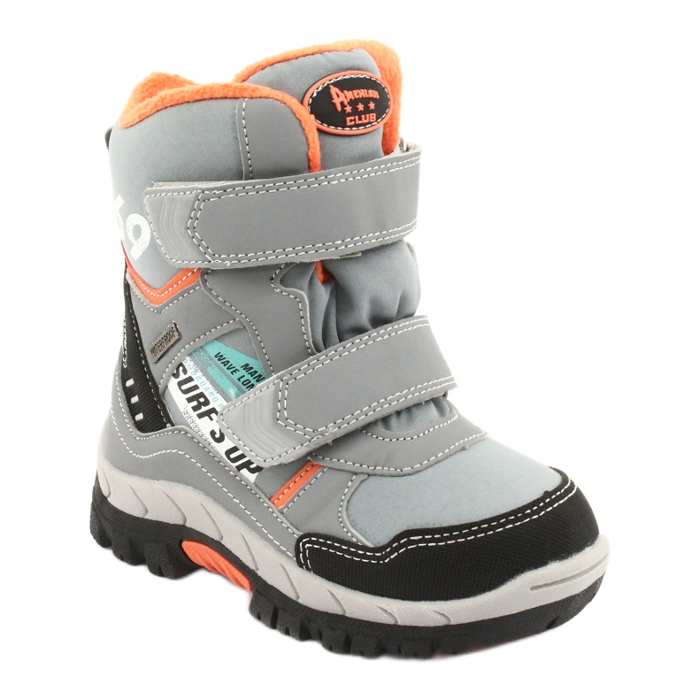 Botas American Club con membrana gris RL34 negro naranja 1