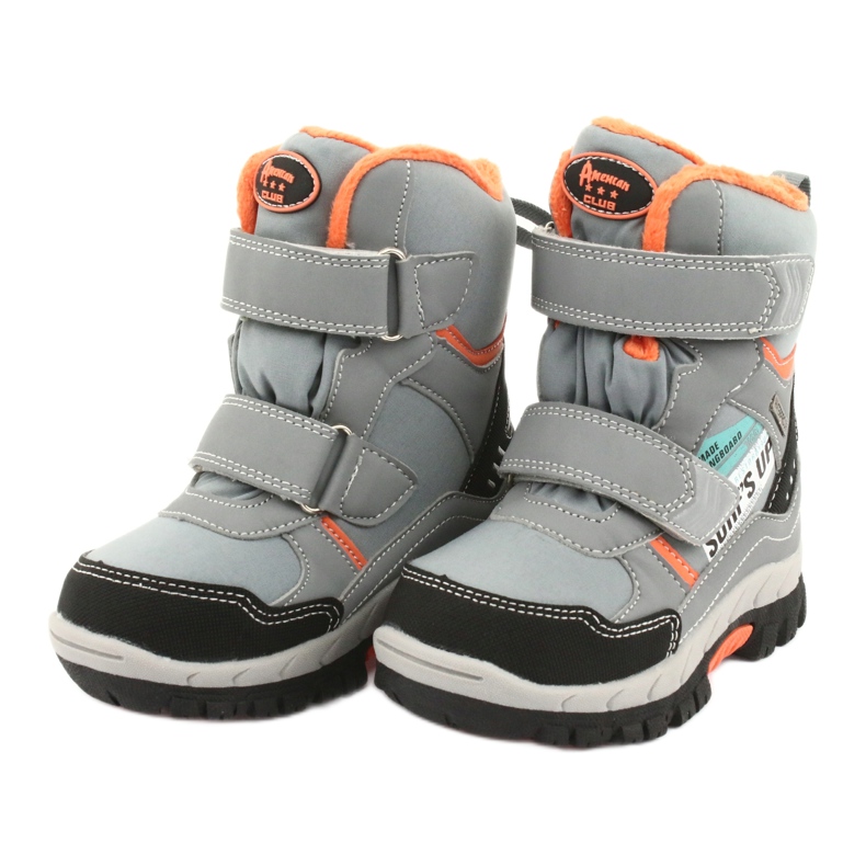 Botas American Club con membrana gris RL34 negro naranja 3