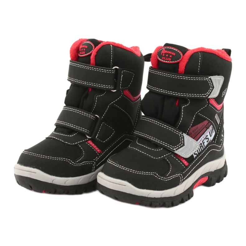 Botas American Club con membrana RL34 negra negro rojo 3
