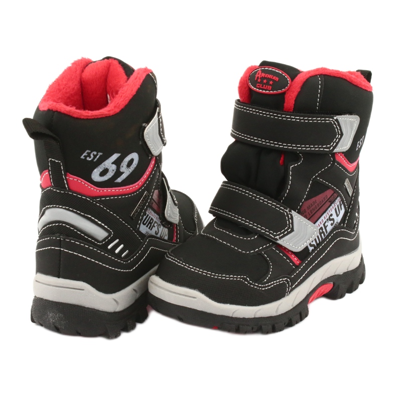 Botas American Club con membrana RL34 negra negro rojo 4