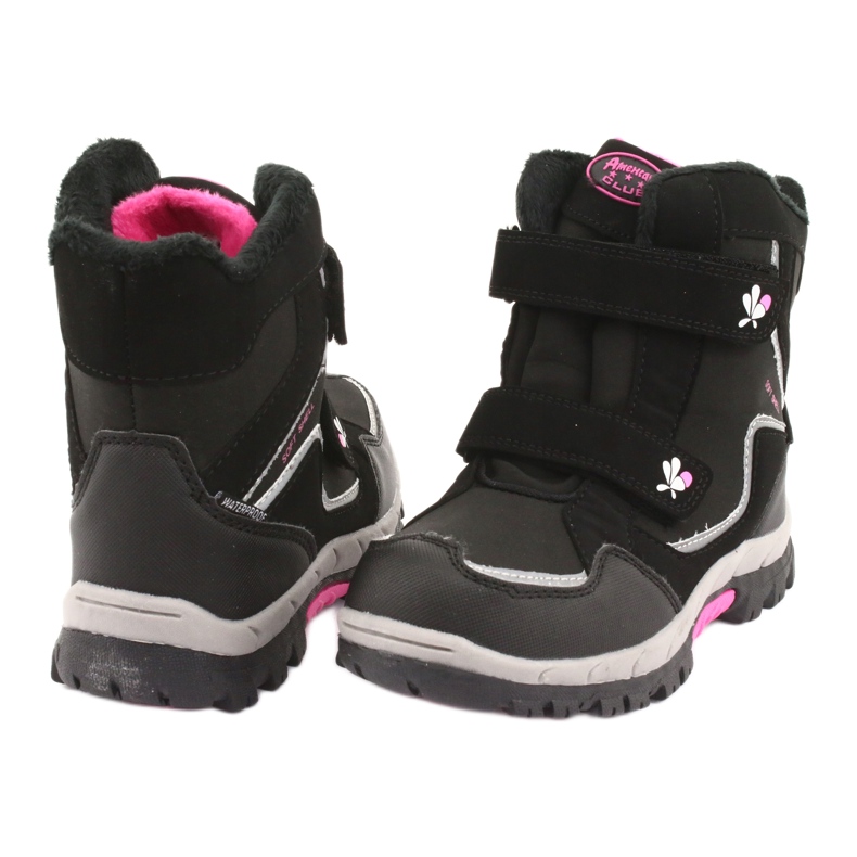 American Club Botas de membrana American HL26 negro rosado gris 4