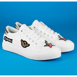 Seastar Zapatillas militares con parches blanco 6