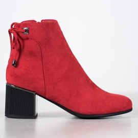 Goodin Botas de ante rojas rojo 2