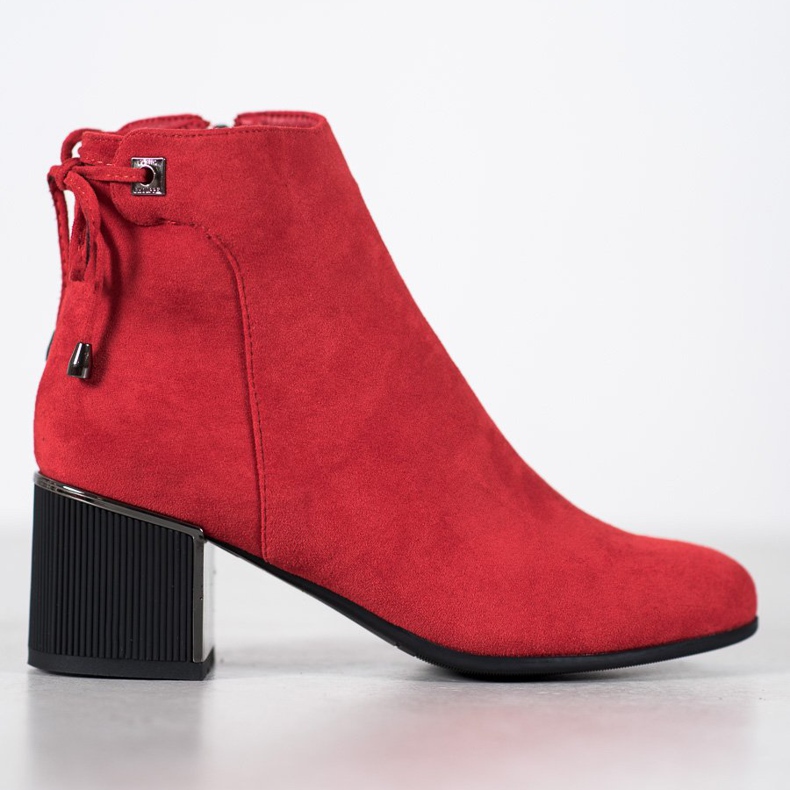 Goodin Botas de ante rojas rojo 2