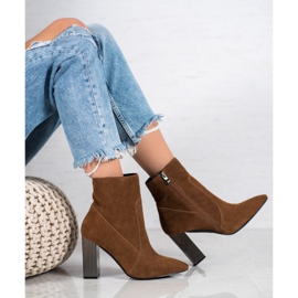 Goodin Botas de cuero sexy marrón 4