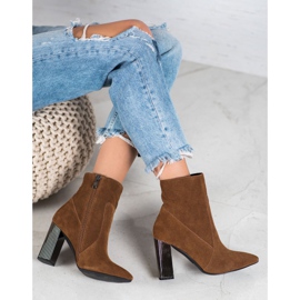 Goodin Botas de cuero sexy marrón 5