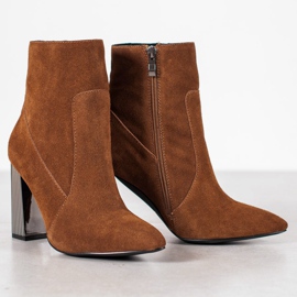 Goodin Botas de cuero sexy marrón 6