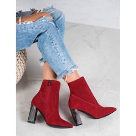 Goodin Botas de cuero sexy rojo 5