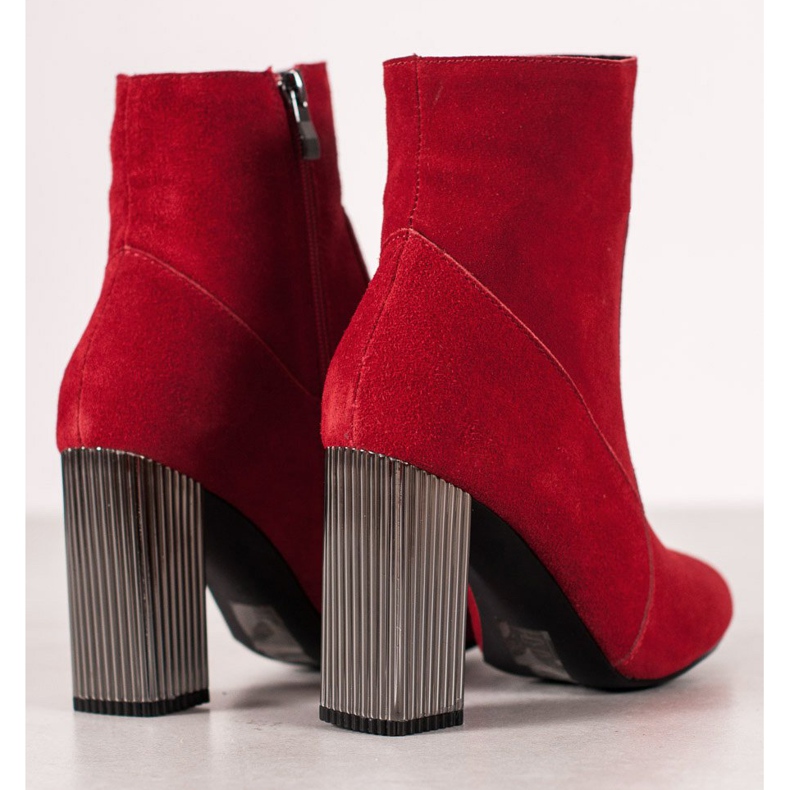 Goodin Botas de cuero sexy rojo 1