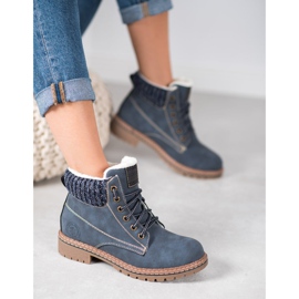 Goodin Tramperos con piel de oveja azul 3