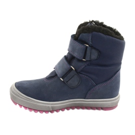 Botas botas con membrana Mazurek 1352 azul marino rosado 2