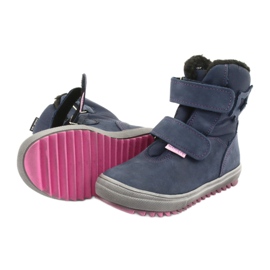 Botas botas con membrana Mazurek 1352 azul marino rosa 5