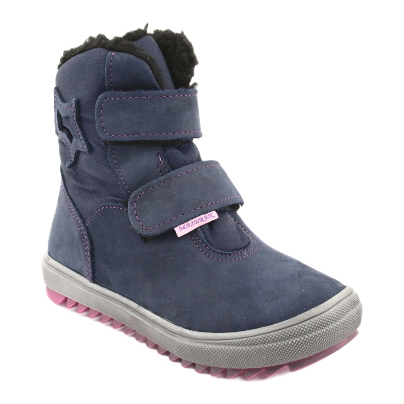 Botas botas con membrana Mazurek 1353 azul marino rosa 1