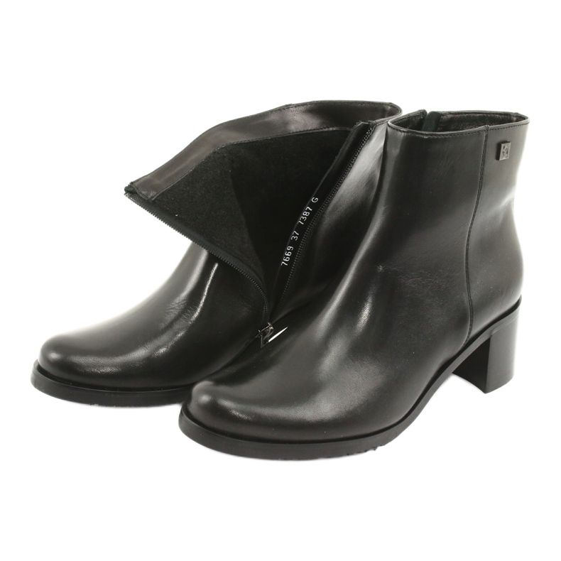 Arka Tacones altos aislados de cuero para mujeres 7387 negro 6