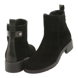 Arka Botas para mujeres a aislamiento de cuero de gamuza 7202 negro 4