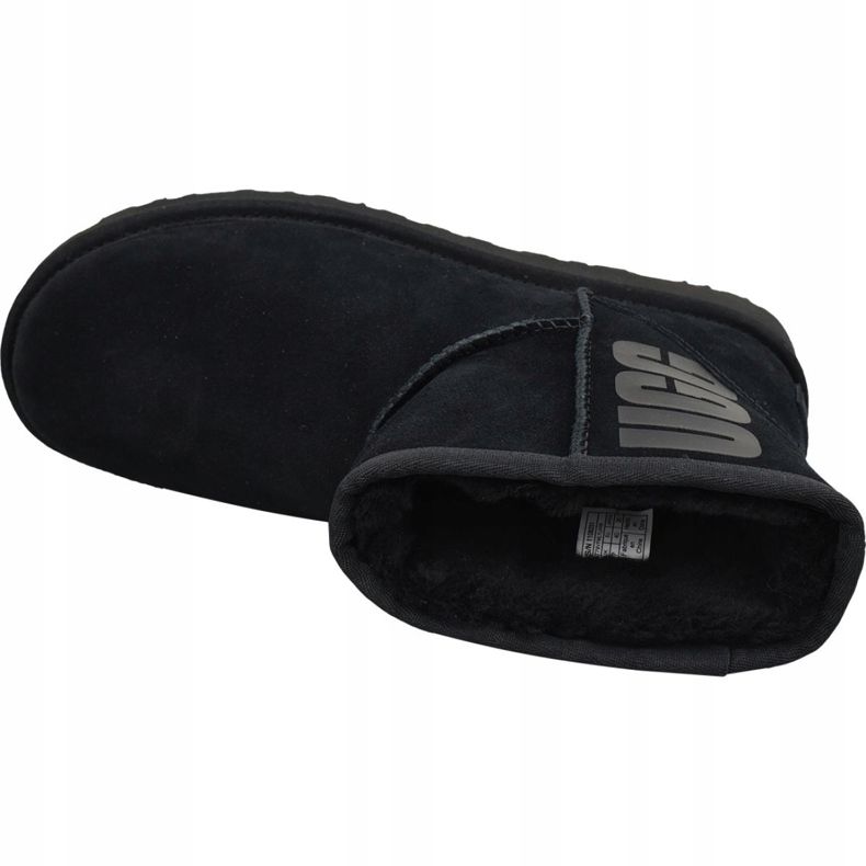 Ugg Classic Mini Logo de goma W 1108231-BLK negro 2 Ugg Classic Mini Logo de goma W 1108231-BLK negro 2
