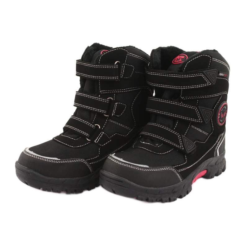 American Club Botas negras con membrana American HL23 negro rojo 3