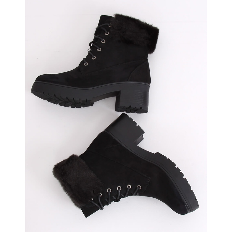 Botas negras con cordones B0-217 Black negro 2 Botas negras con cordones B0-217 Black negro 2