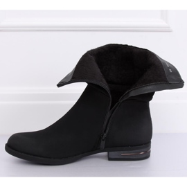 Botas negras planas de mujer negras 5139 Black negro 5